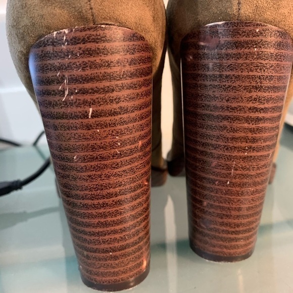 ZARA Trafaluc Brown Vegan Suede Ankle Booties - Picture 7 of 7